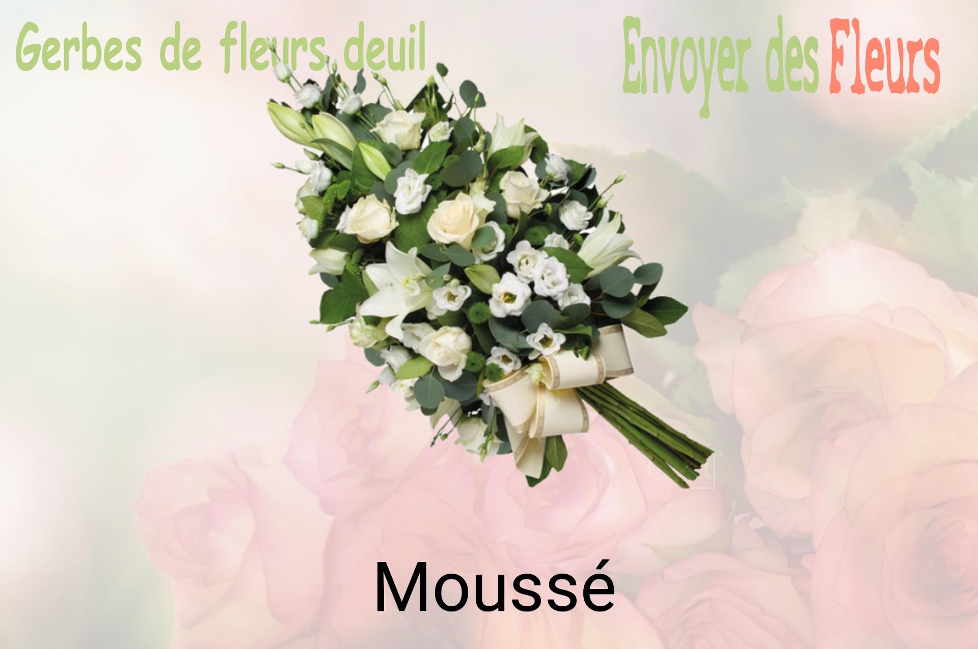 Gerbe de fleurs de deuil livrée à Moussé
